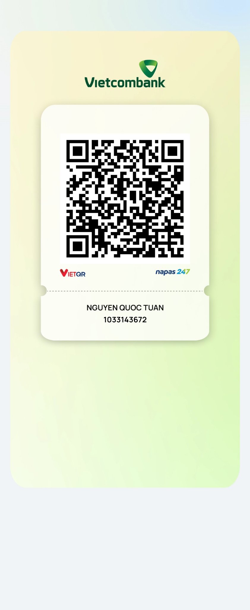 QR Vietcombank nhận tiền — NGUYEN QUOC TUAN